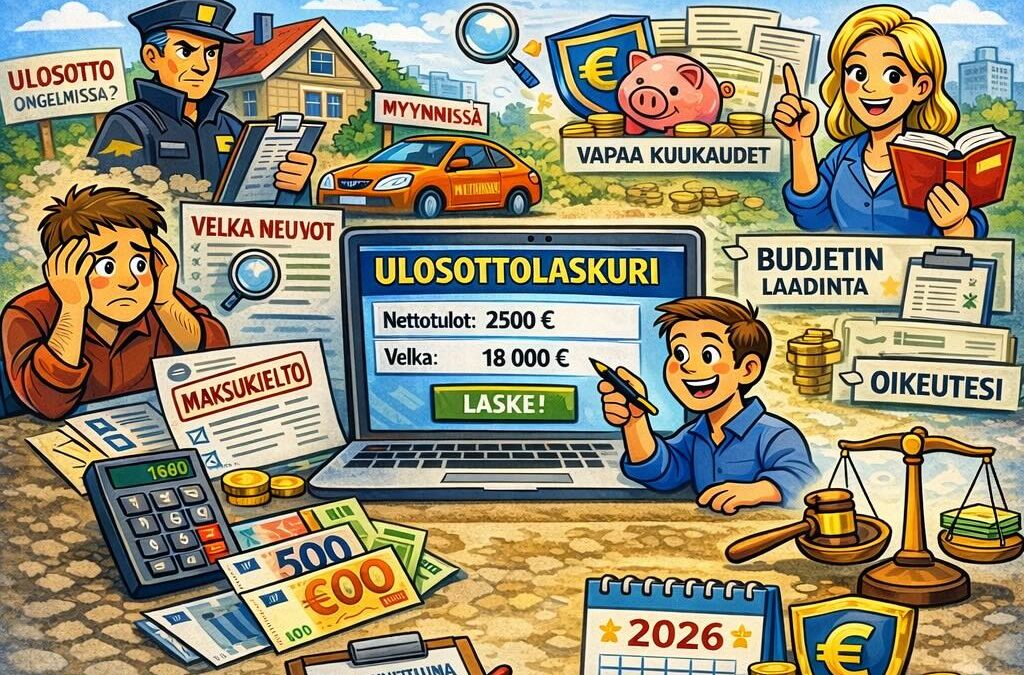 Ulosottolaskin 2026 – Näin lasket ulosoton määrän ja suojaosuuden